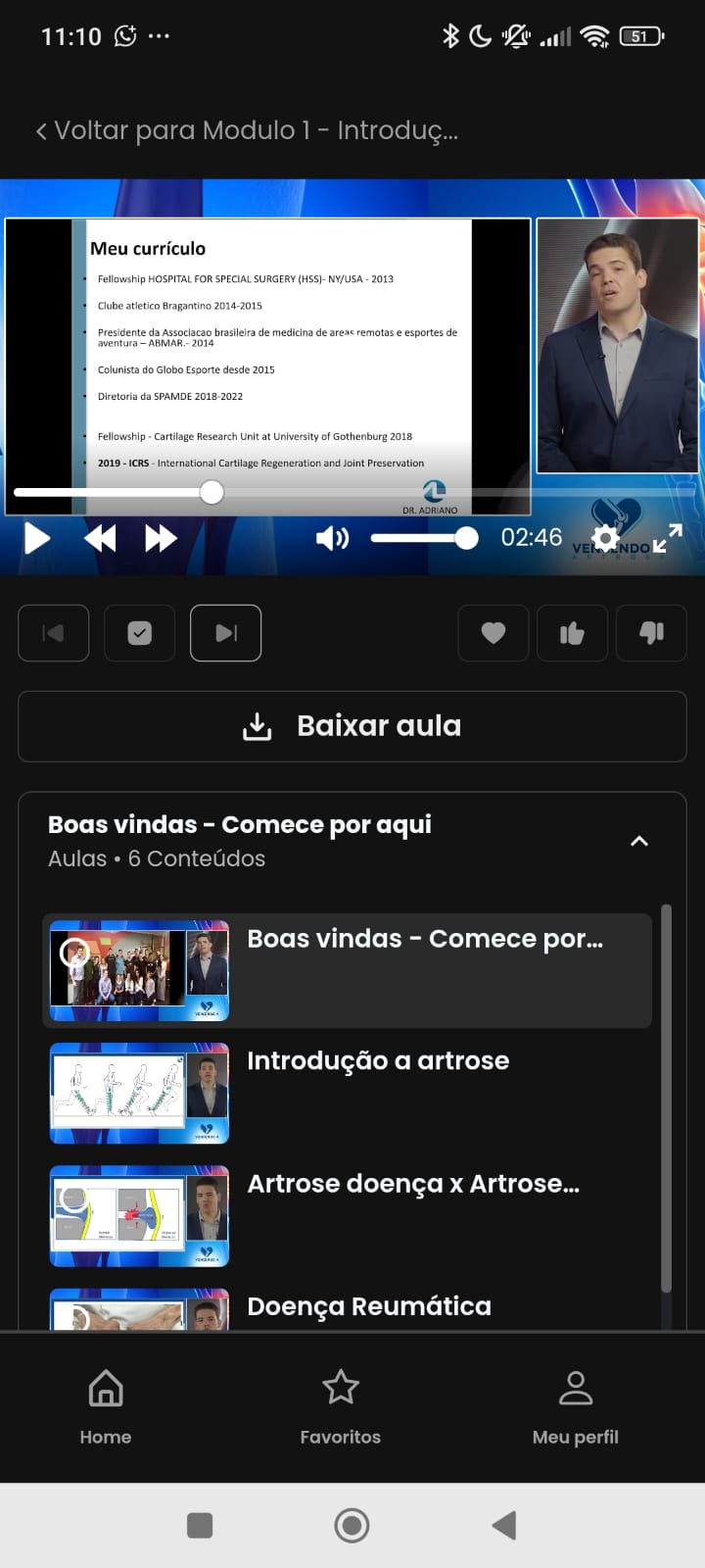 Aplicativo Vencendo a Artrose